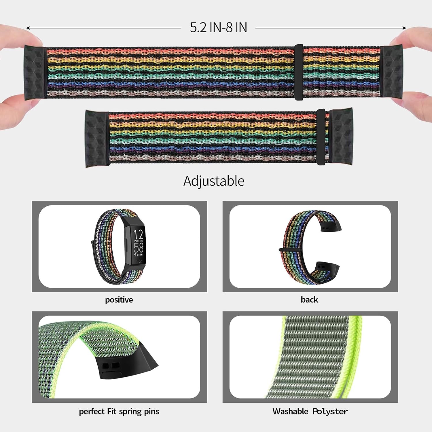 Detalle 2 de Ecogbd Nylon Strap for Fitbit Charge 4