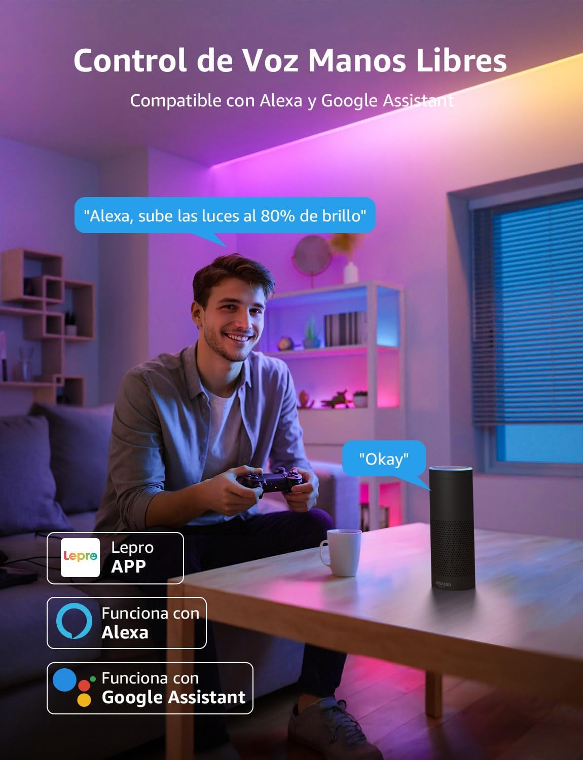 Thumbnail 6 de Lepro S1 AI Tira LED 5M MagicColor