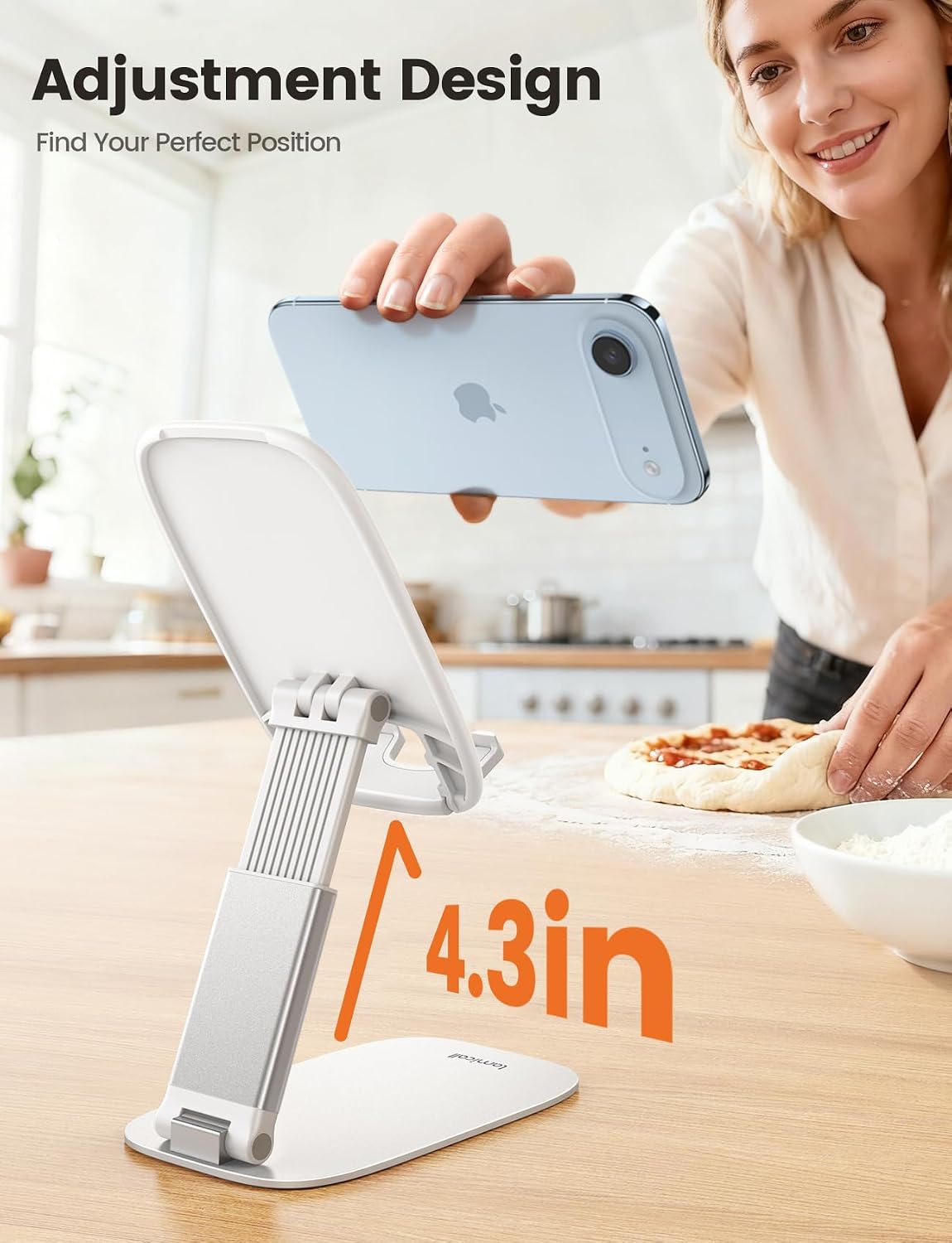 Detalle 2 de Lamicall Foldable Cell Phone Stand, White