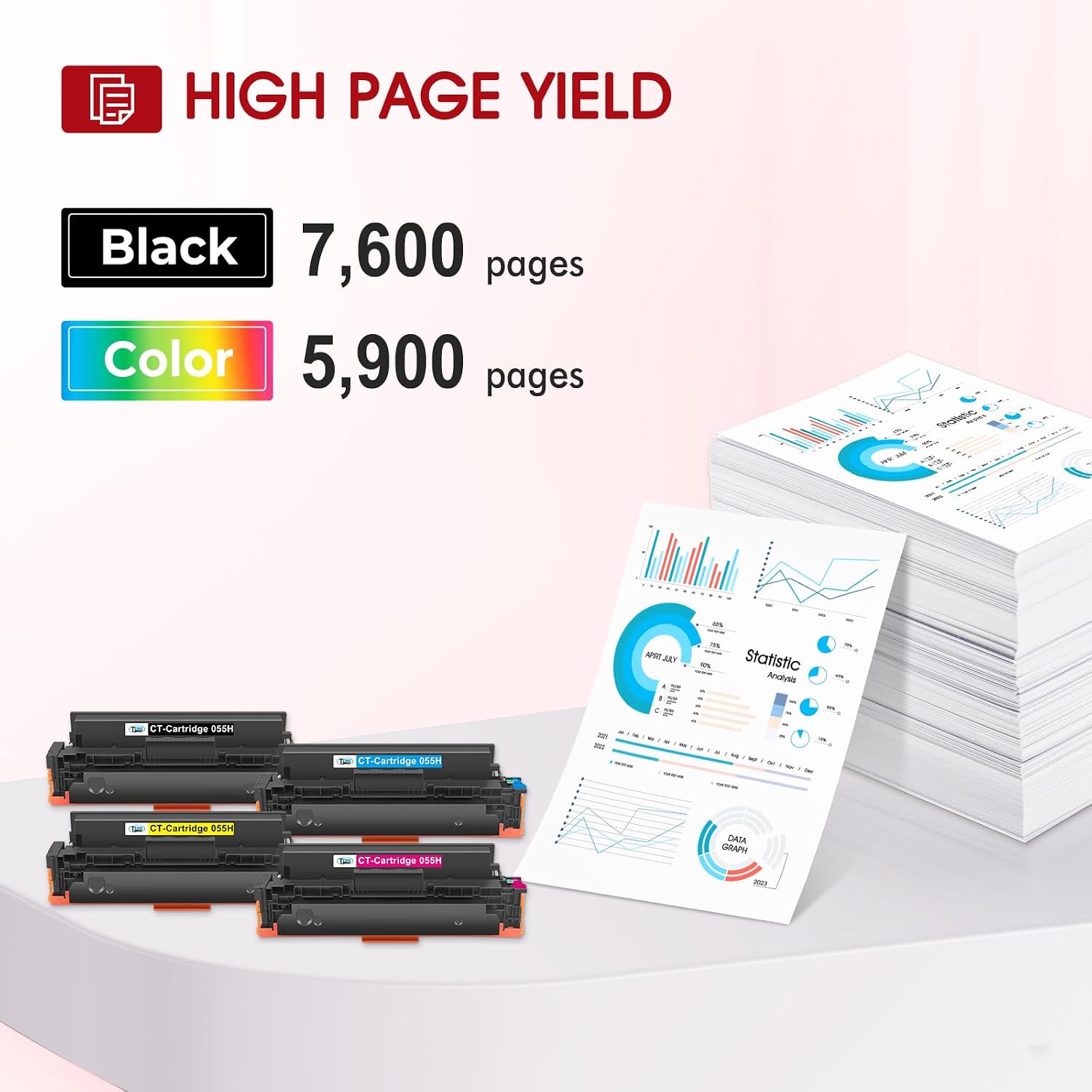 Thumbnail 2 de Cool Toner 055h Toner Cartridge Set, 4-Pack for Canon Color Printers
