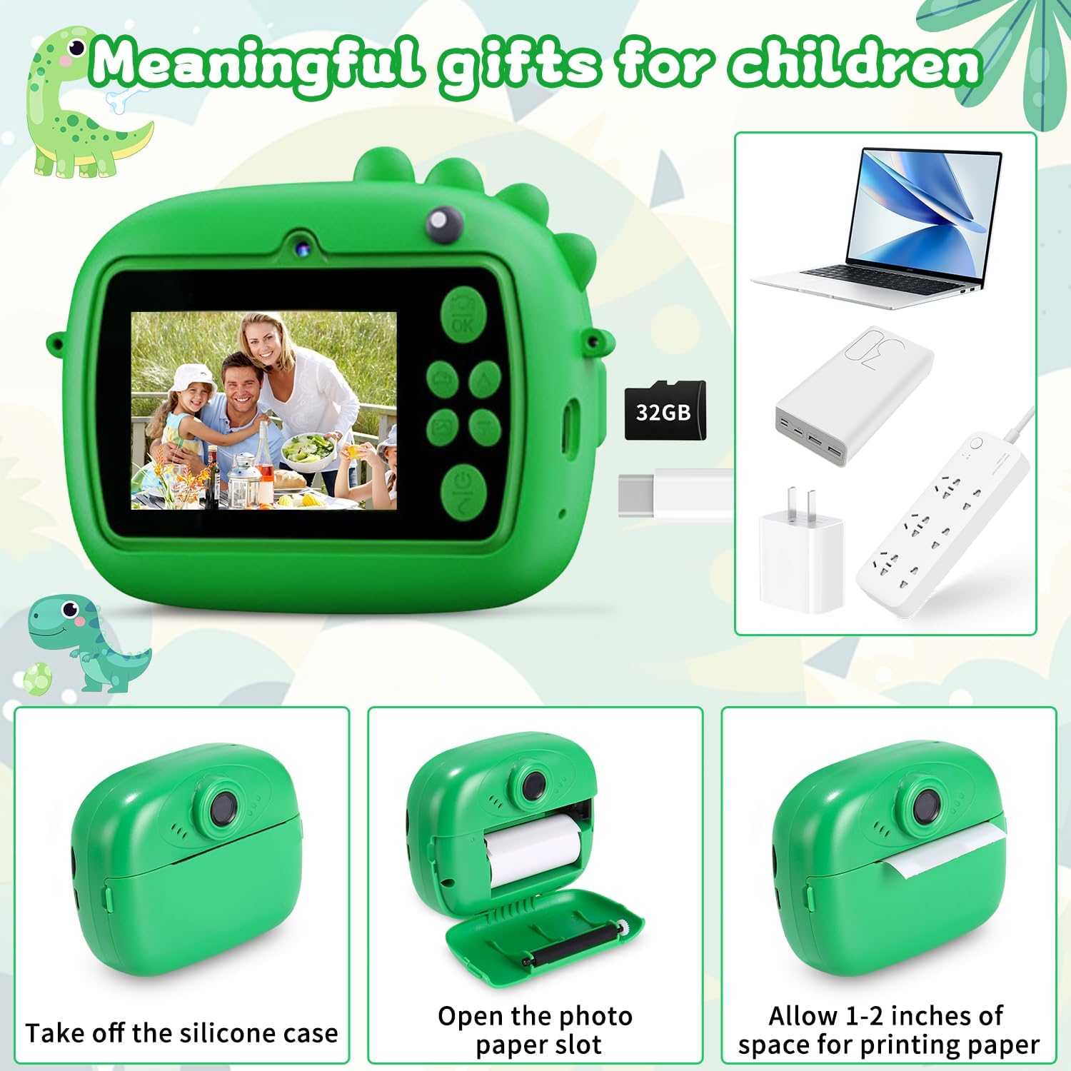 Thumbnail 6 de Huifoo Z13S kinderprintcamera, 2,4 inch, dubbele lens, 48 MP en 1080p