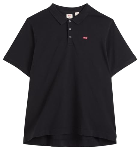 Detalle de Levi's Big & Tall Housemark Polo para Hombre (Mineral Black, XXL) – Comodidad y estilo clásico