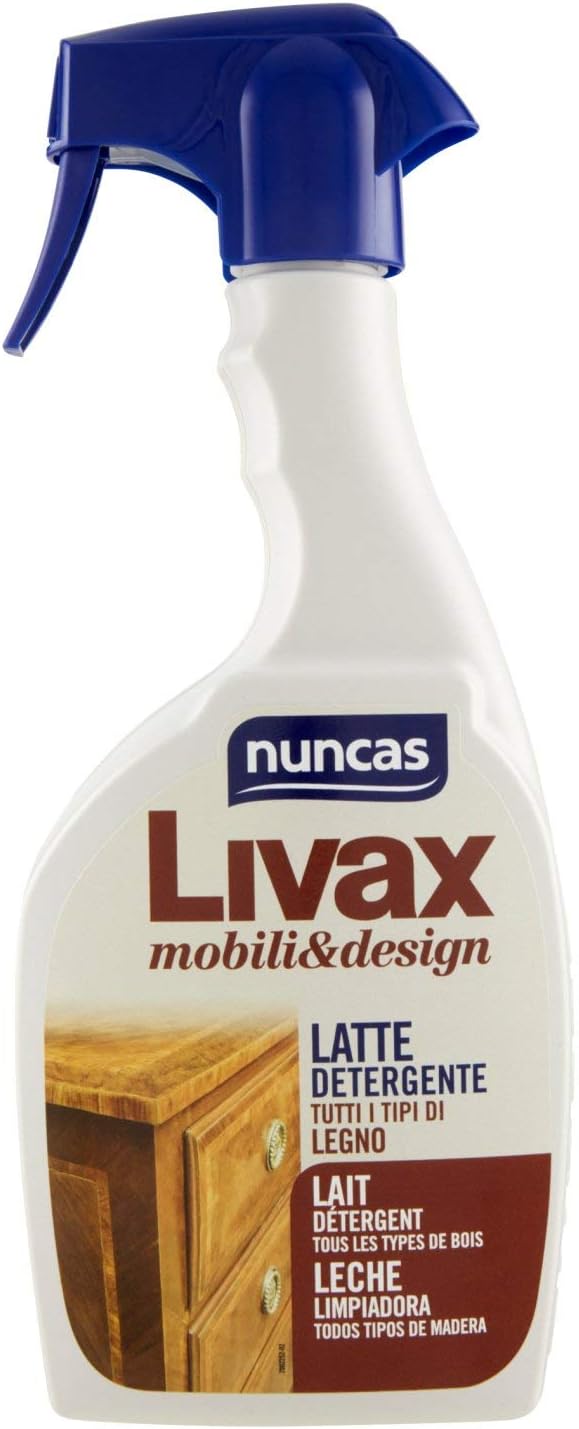 Detalle de Nuncas Livax Mobili&Design Latte Detergente Legno 500ml – Cura delicata per legno verniciato e naturale