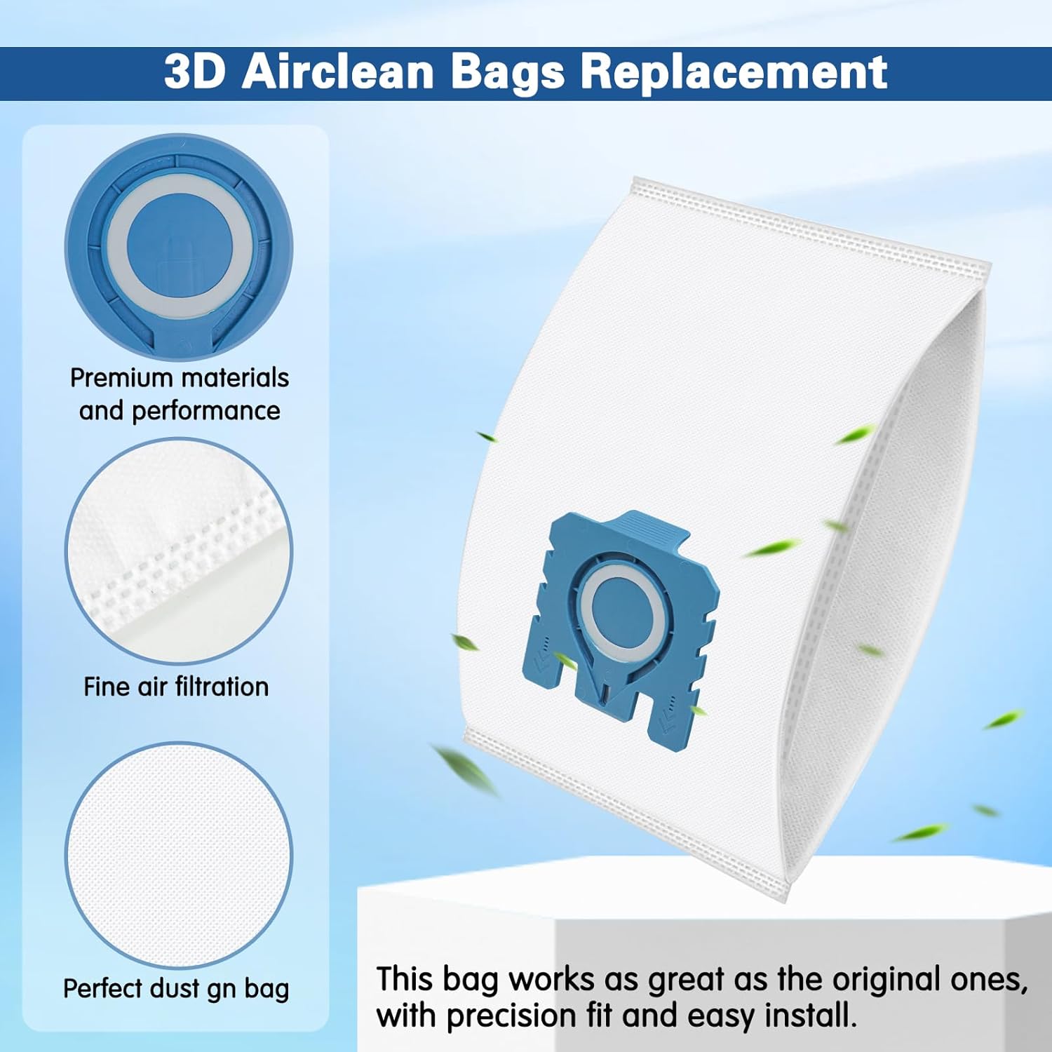 Detalle 1 de 12 Pack GN 3D Efficiency Dust Bags 9917730