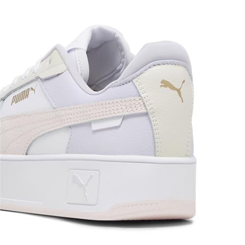 Detalle de PUMA Women Carina Street: Scarpe da ginnastica bianche con dettagli Frosty Pink per taglia 37 EU