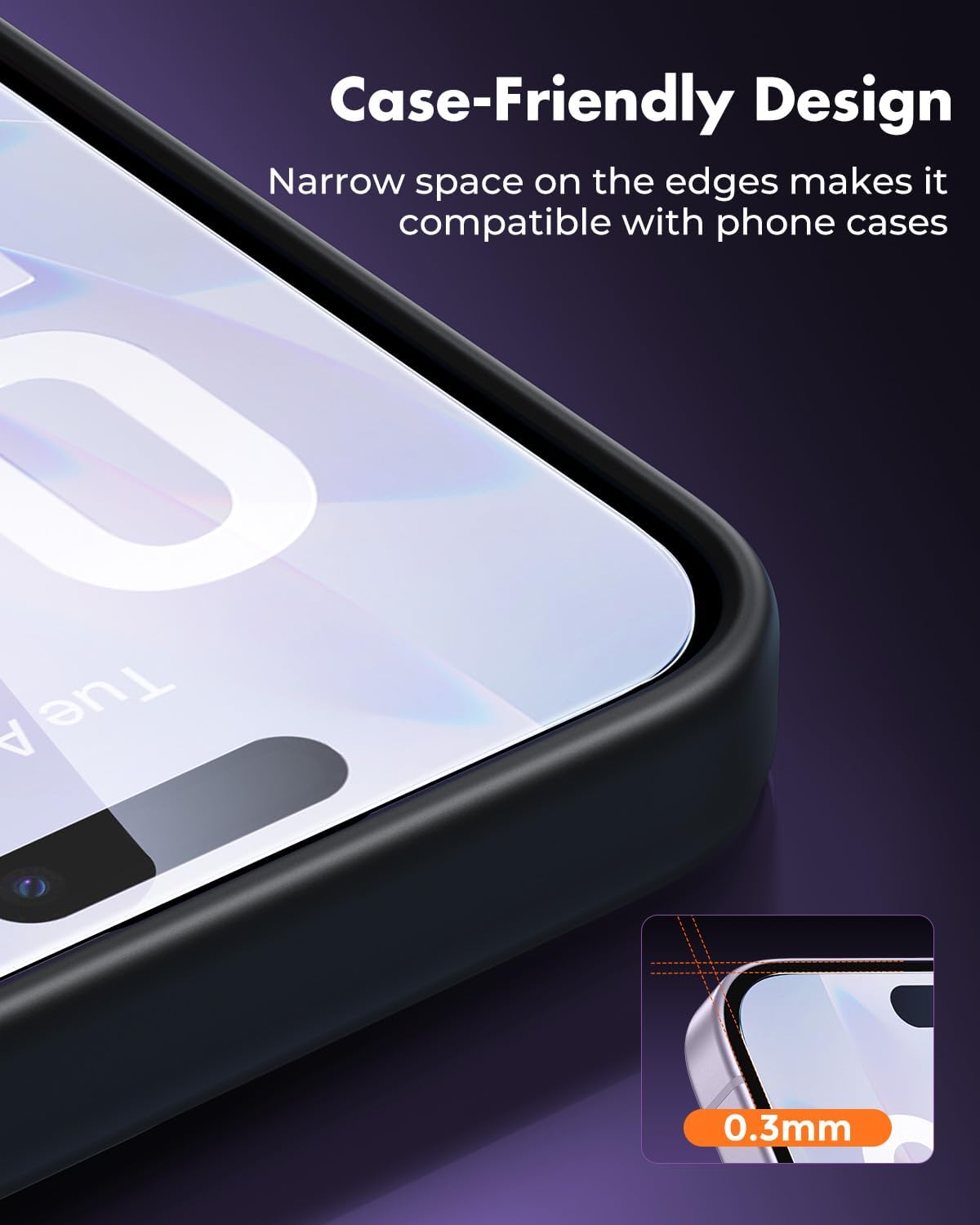 Detalle 2 de UNBREAKcable 3-Pack Tempered Glass Screen Protector for iPhone 6.3-inch (Easy Installation Frame, 9H, HD Clear)