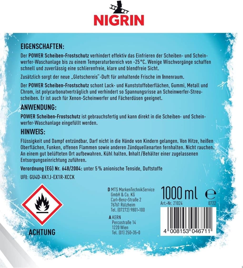 Detalle de NIGRIN POWER Scheiben-Frostschutz 1 L