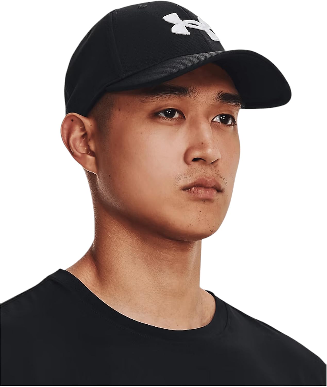 Detalle 2 de Under Armour Blitzing Low Stretch Fit Cap – Black / White (M/L)