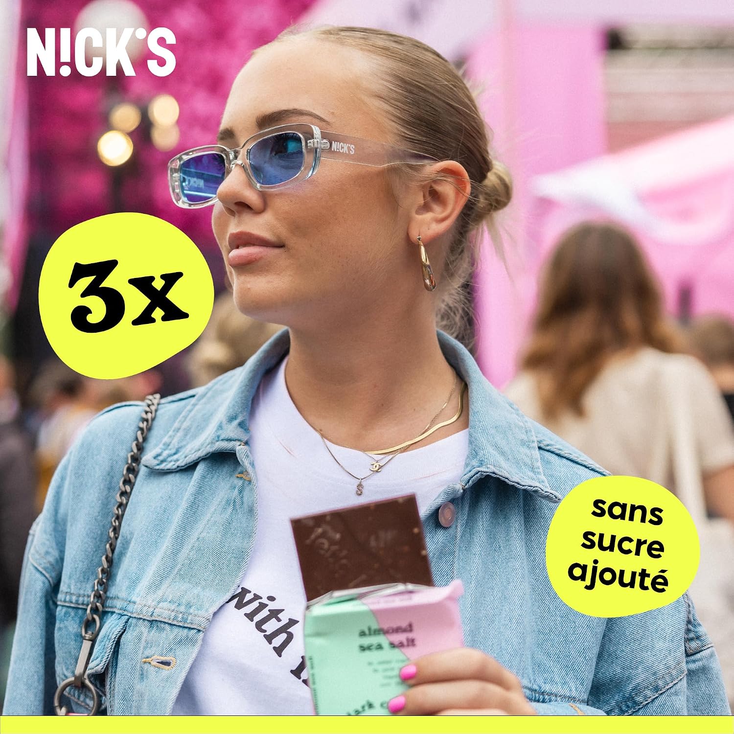 Detalle de NICKS Chocolat noir amande-fleur de sel ⚡