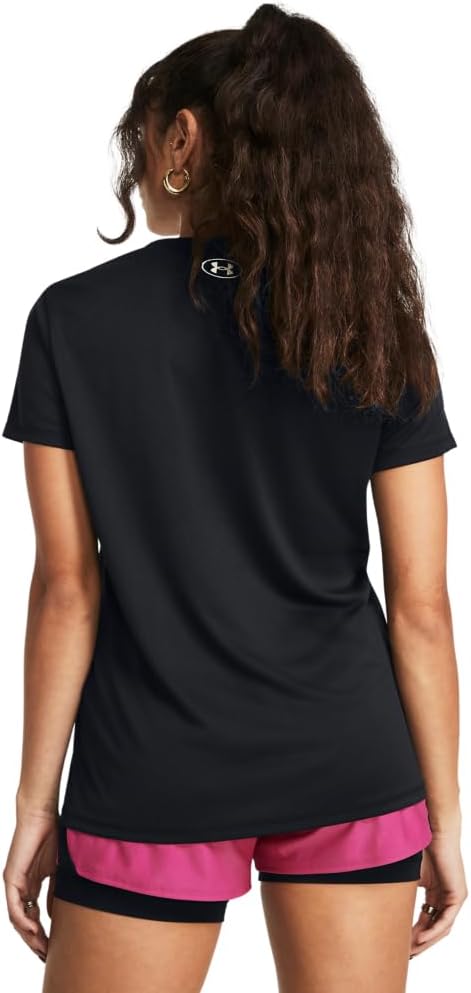 Detalle 2 de Under Armour Damen Tech Short Sleeve V-Neck T-Shirt – leicht, flexibel und kühl im Training