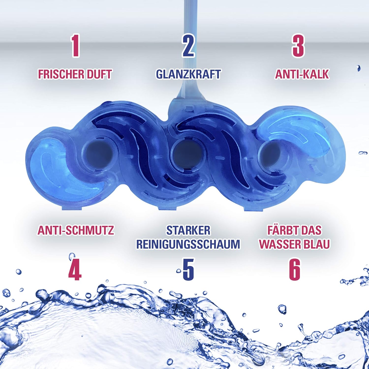 Thumbnail 3 de Cillit Bang Blue Wave 6 WC Blauspüler Duopack Ocean Frische 3er Pack