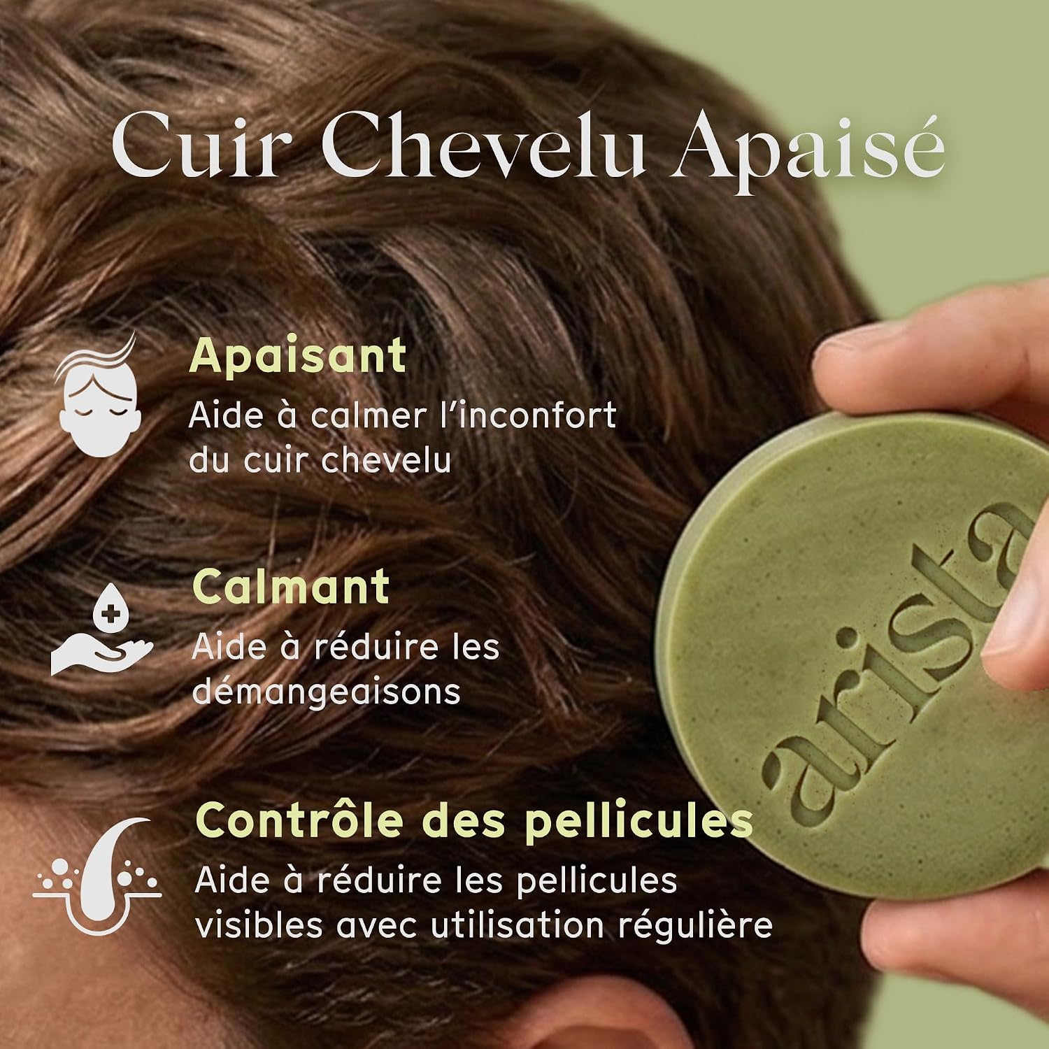 Detalle de Arista Shampoing solide antipelliculaire Tea Tree, Neem & Arnica (sans sulfate, vegan)