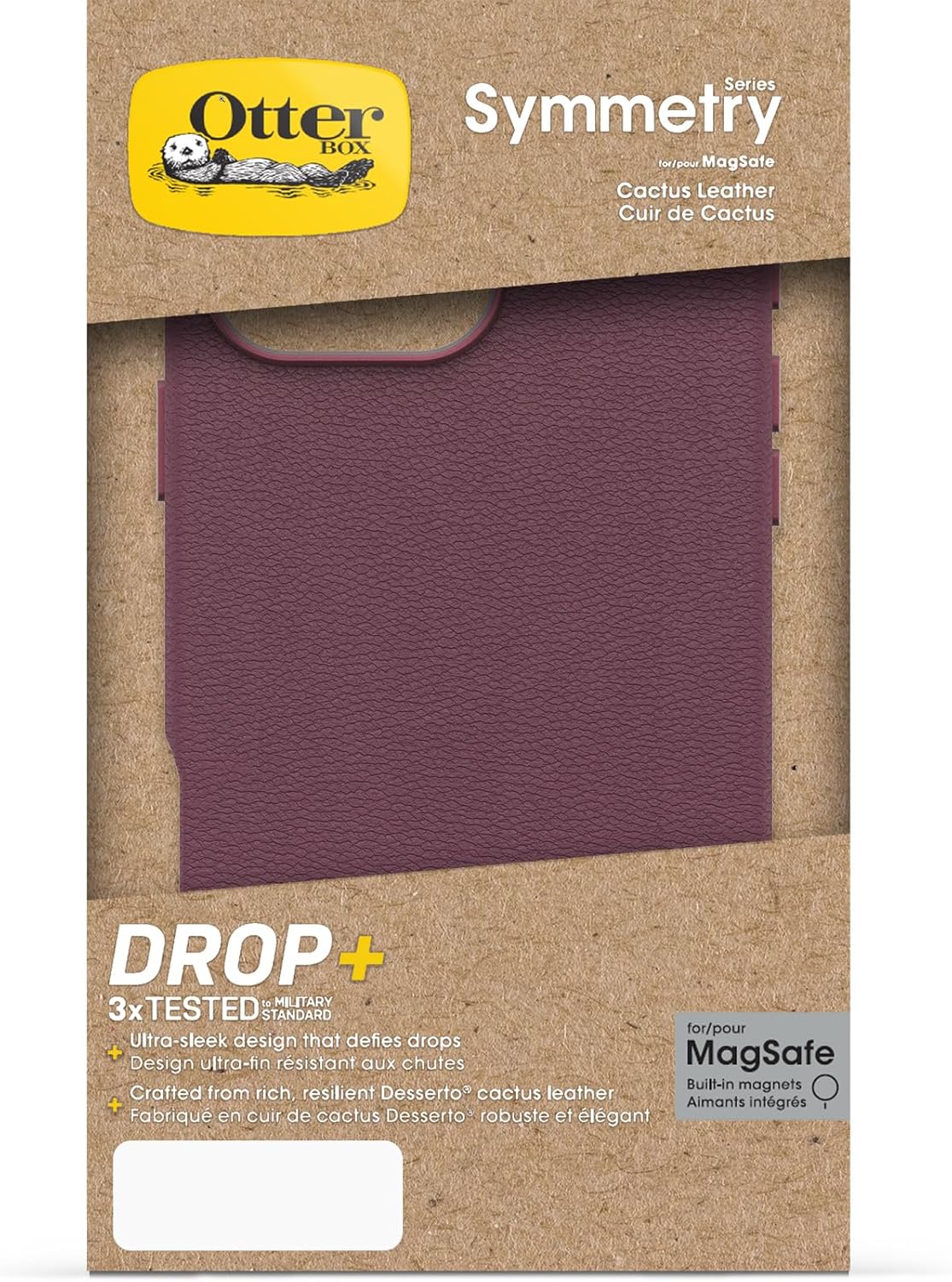 Thumbnail 4 de OtterBox Symmetry Series Cactus Leather MagSafe per iPhone 16 Pro Max (rosso) – custodia ultrasottile antiurto