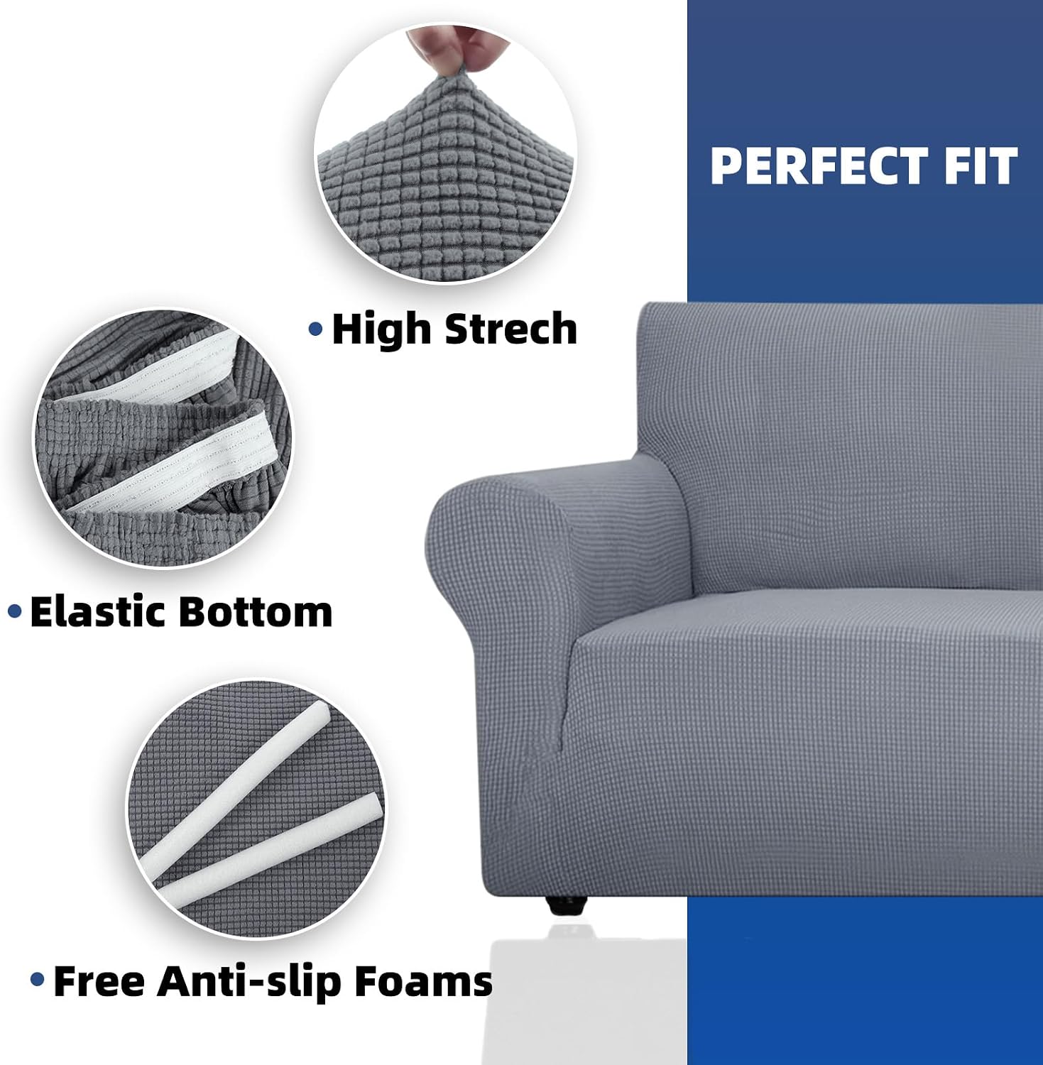 Thumbnail 5 de Ystyle Funda Sofa 3 Plazas Gris claro