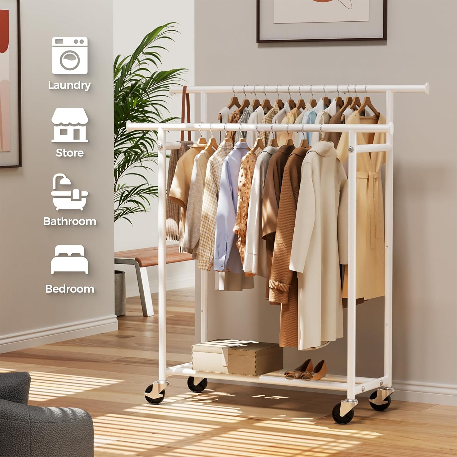 Thumbnail 6 de HYSEYY Clothes Rack 240 lb Capacity