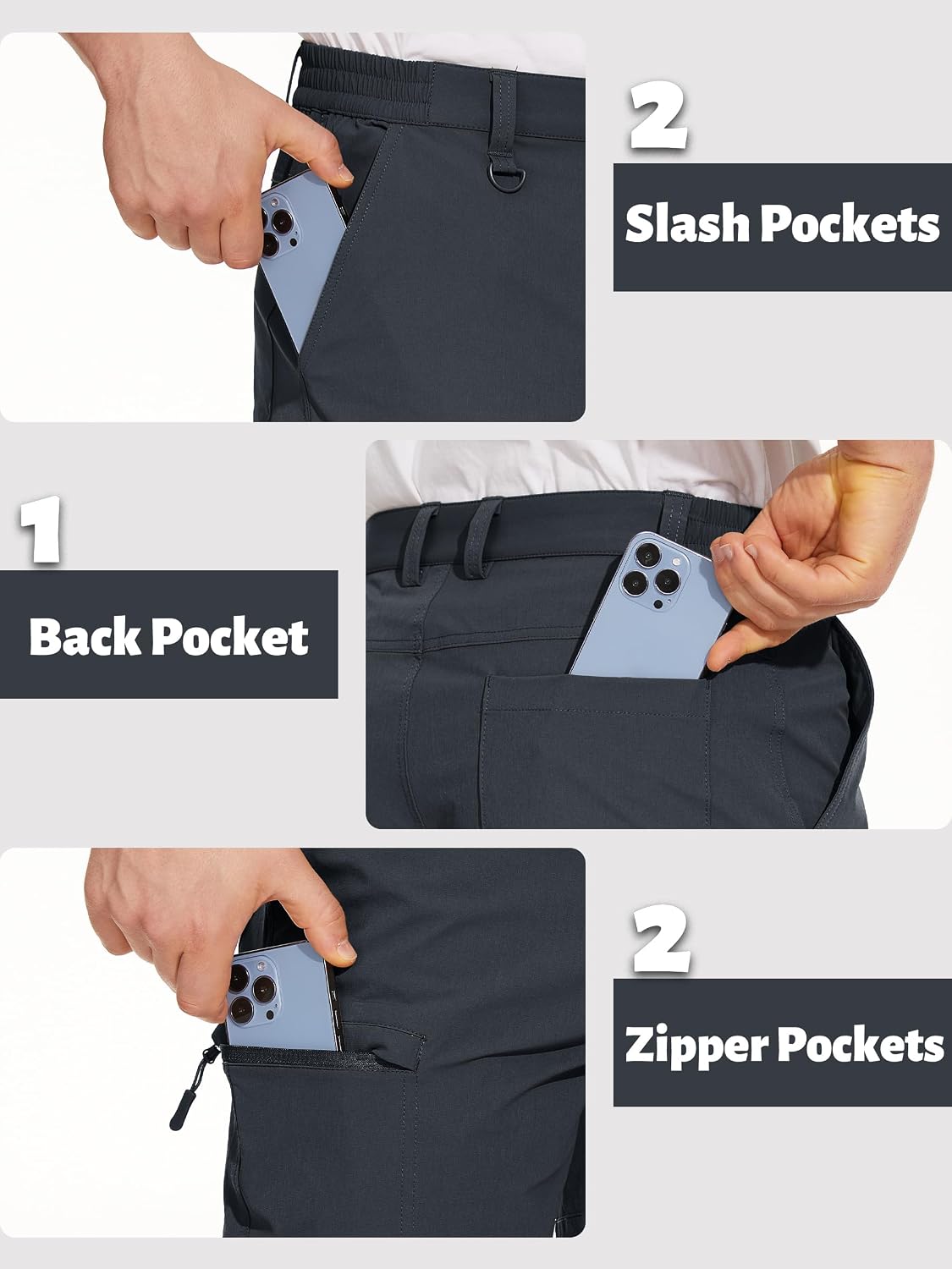 Detalle de TACVASEN cargo work shorts with 5 pockets