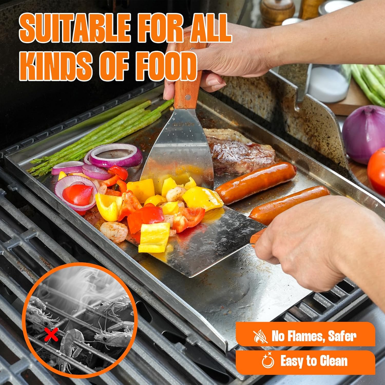 Thumbnail 6 de Onlyfire Piastra per Grill 40×30 cm