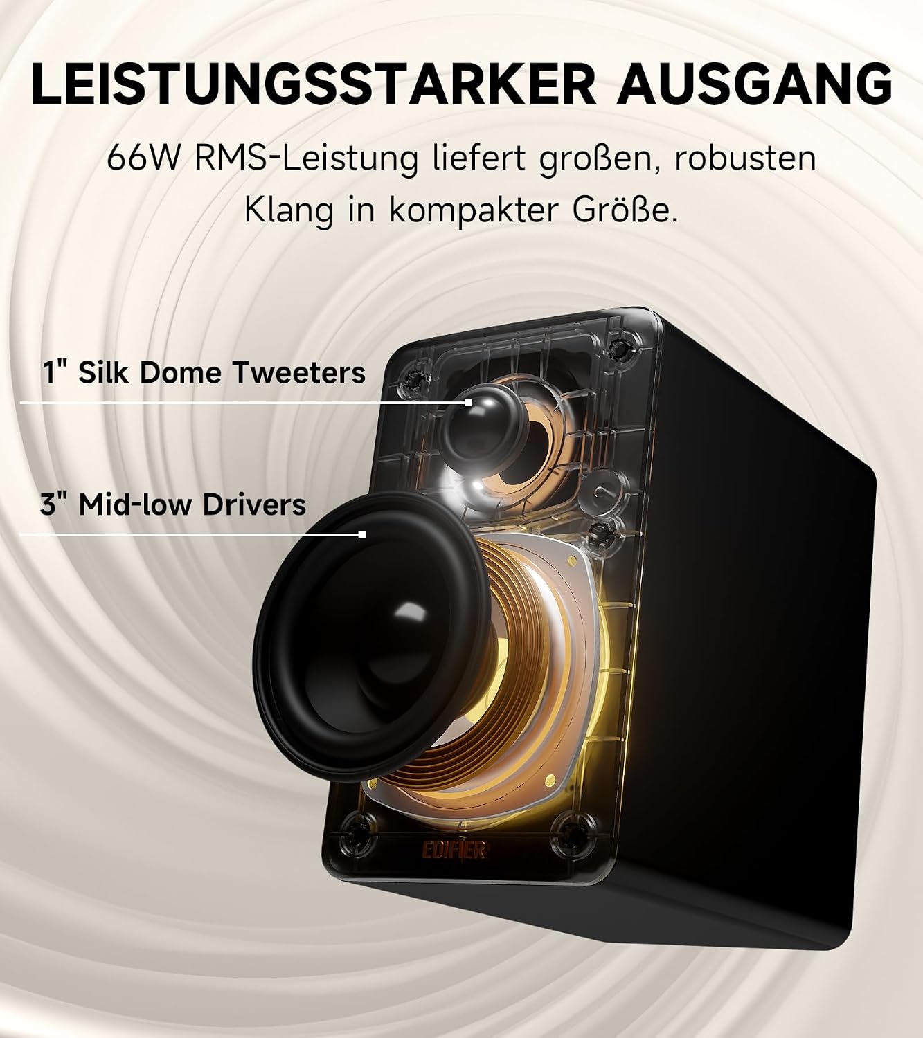 Detalle 2 de Edifier M60 Multimedia-Lautsprecher 66W RMS
