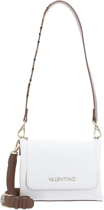 Detalle de Valentino Alexia Satchel Bianco/Cuoio bolso bandolera