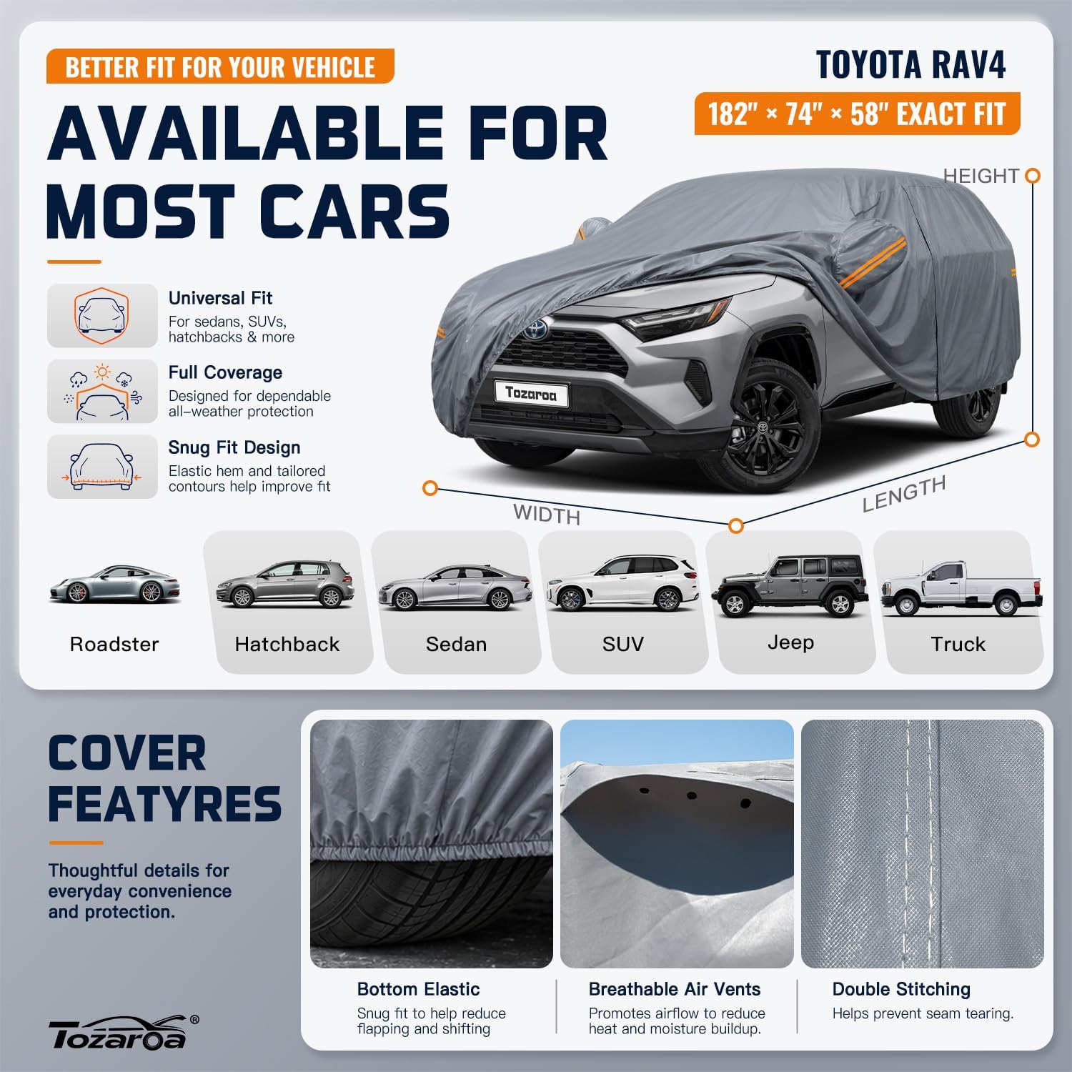Detalle de Tozaroa SUV Car Cover S2