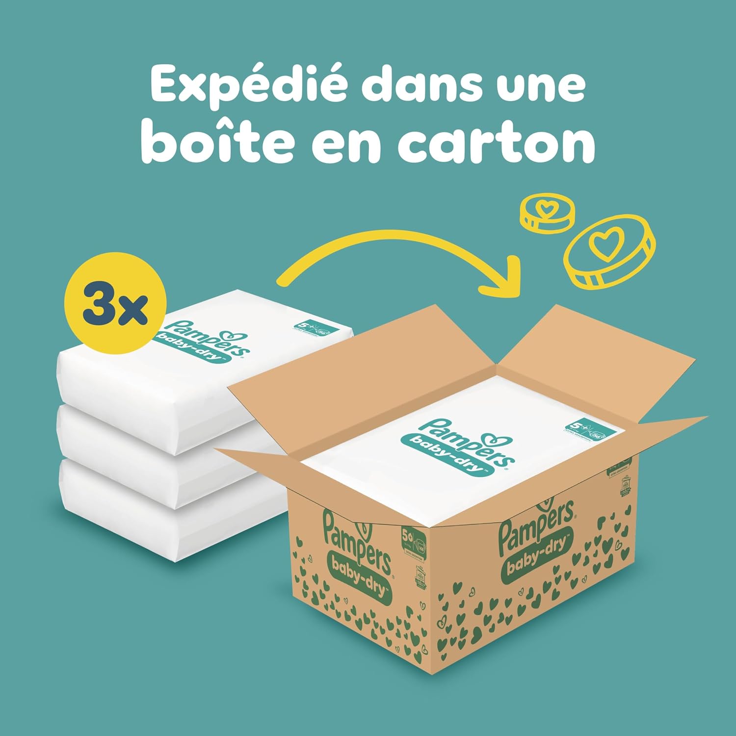 Detalle 2 de Pampers Baby-Dry Taille 5+ 168 Couches