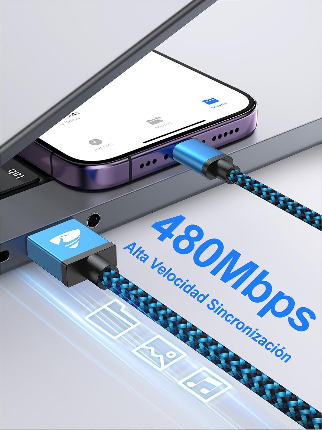 Thumbnail 5 de Aioneus Cable iPhone 2M 3Pack Lightning MFi