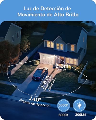 Detalle de EDISHINE Foco Proyector LED IP44 con Detector de Movimiento