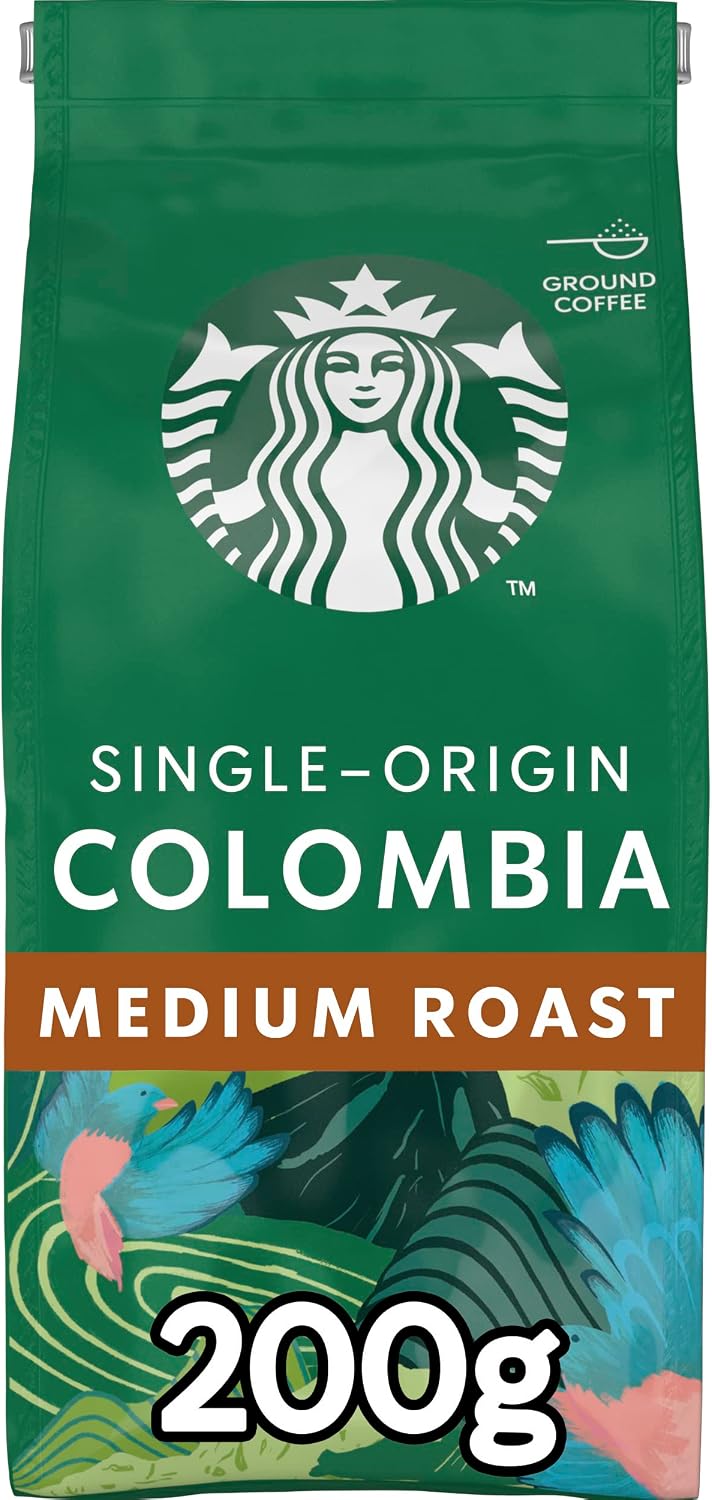 Detalle de STARBUCKS Colombia Café Molido Tostado Medio 200g ×6