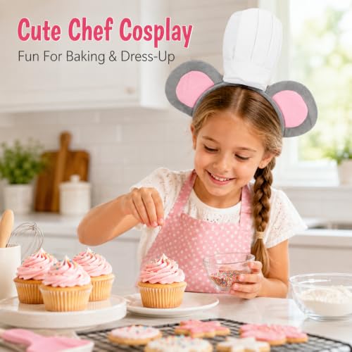 Detalle de JOINPAYA Mouse Ears and Chef Hat Costume Headband
