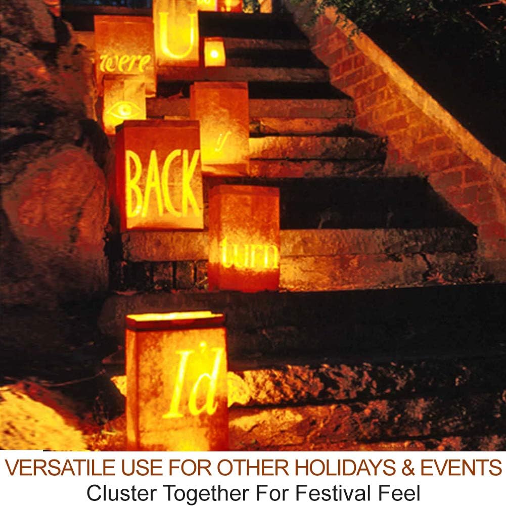 Detalle 1 de HOME MOST 12741 4-Pack Halloween LED Pumpkin Lights with Remote and Timer