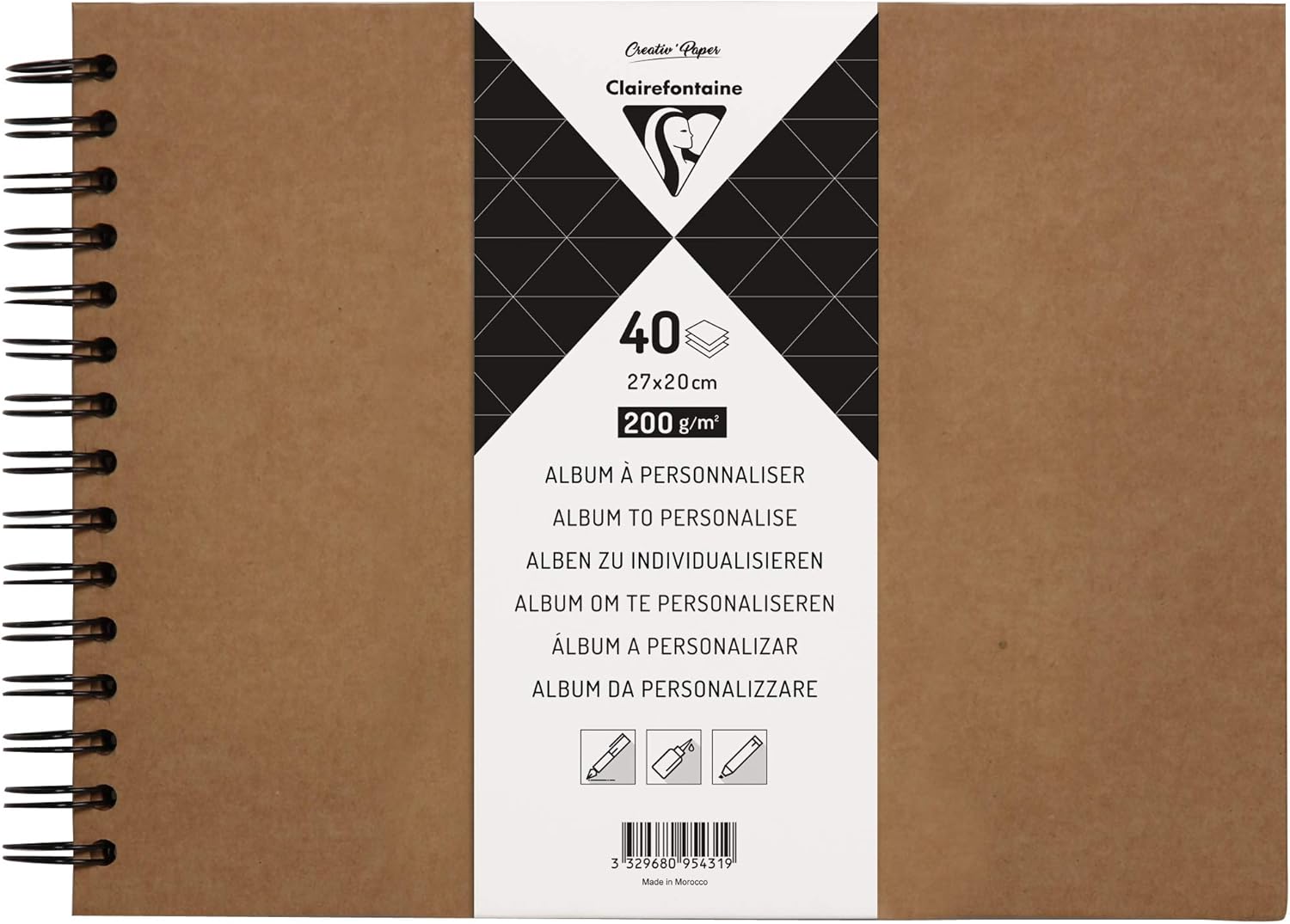 Thumbnail 6 de Clairefontaine Album 95433C_da personalizzare – 40 fogli 200 g in formato 32x24 cm