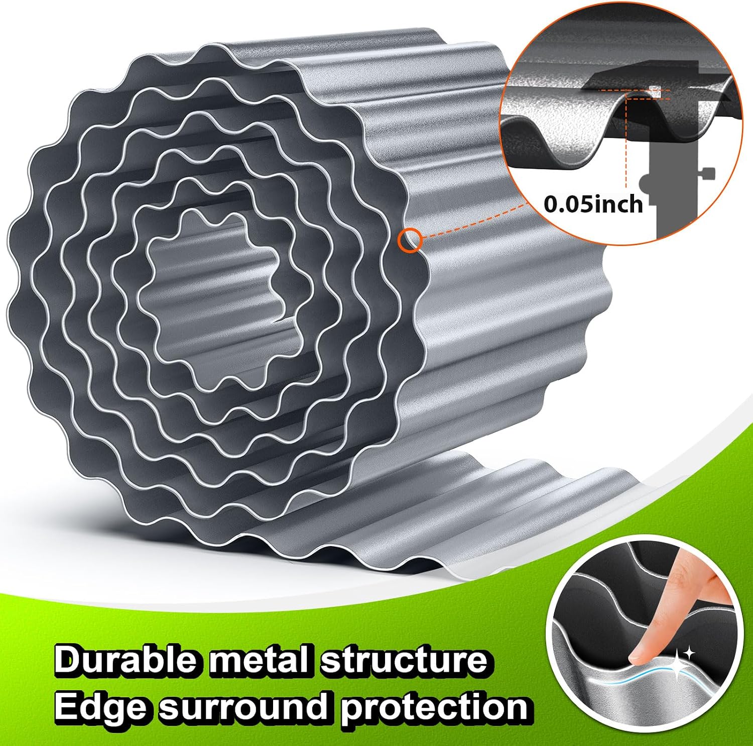 Thumbnail 2 de LAVEVE Metal Garden Edging, 4 in. x 10 ft