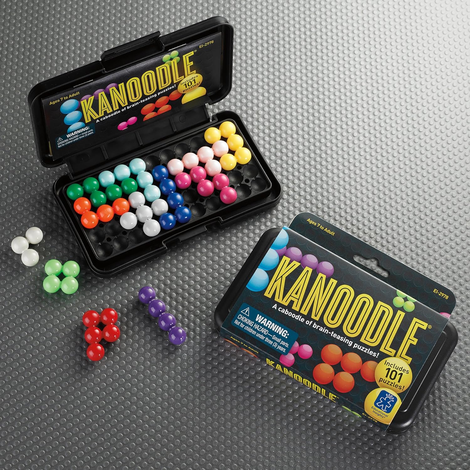 Detalle de Learning Resources Kanoodle Puzzle Logico Multicolore 200 Sfide – 12 pezzi, gioco portatile per bambini dai 7 anni