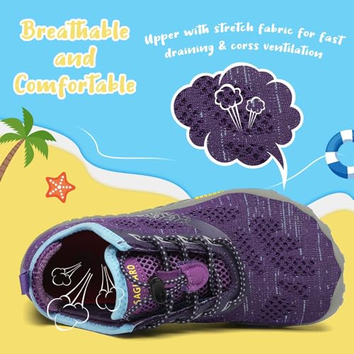 Detalle 2 de SAGUARO Zapatillas de Trail para niñas: comodidad barefoot, tracción y transpirabilidad para aventuras al aire libre