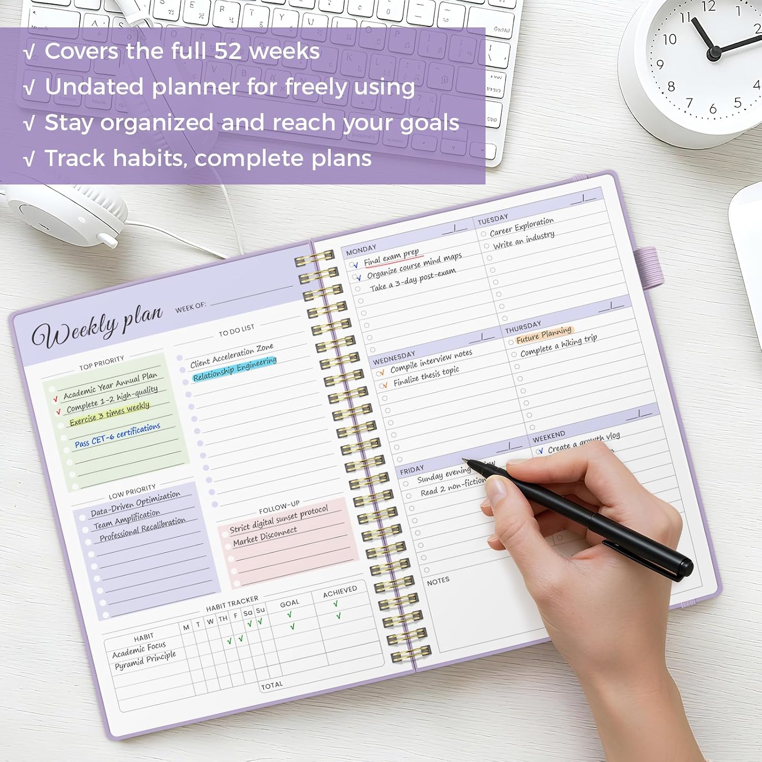 Detalle 1 de Umriox A4 undated weekly planner