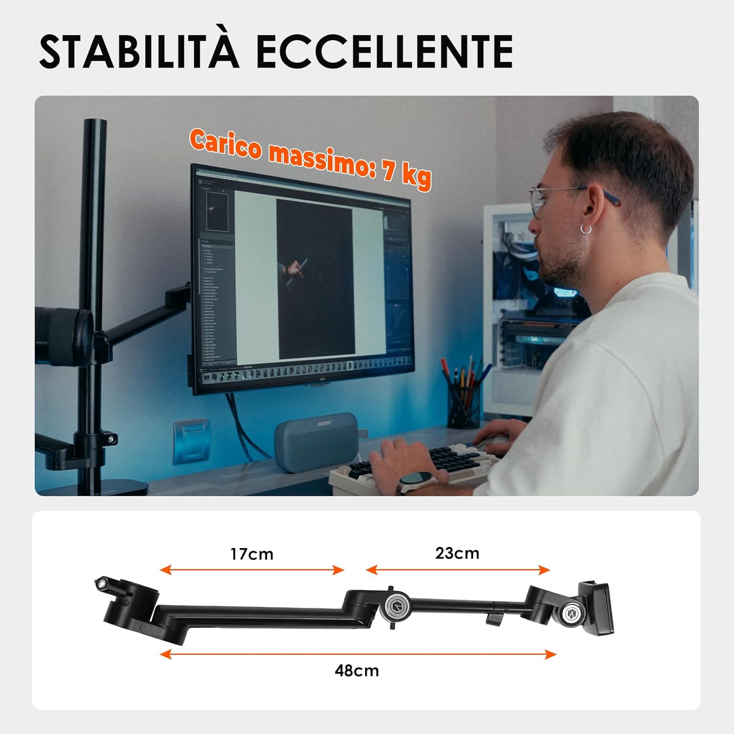 Detalle 2 de TARION Titanrig Braccio Modulo X: Treppiede da Tavolo per Fotocamera e Accessori – Versatilità e Movimento