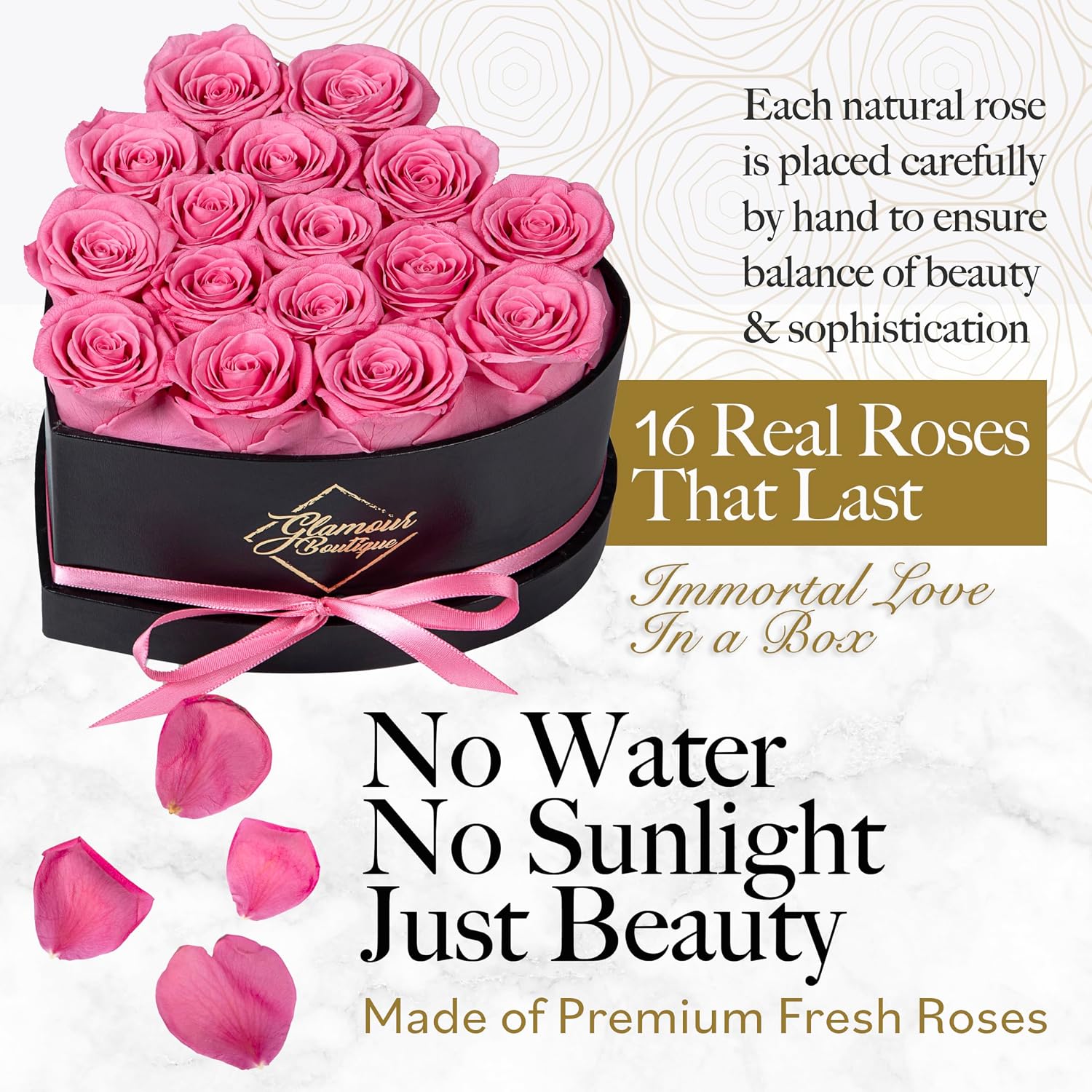 Thumbnail 4 de GLAMOUR BOUTIQUE 16 Preserved Roses Box 💐