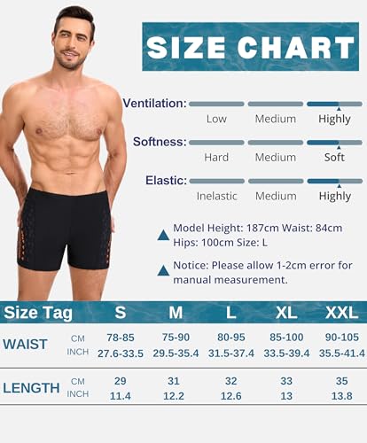 Thumbnail 6 de AMZSPORT Maillot de Bain Homme Short de Bain à Séchage Rapide – Noir-Orange XL