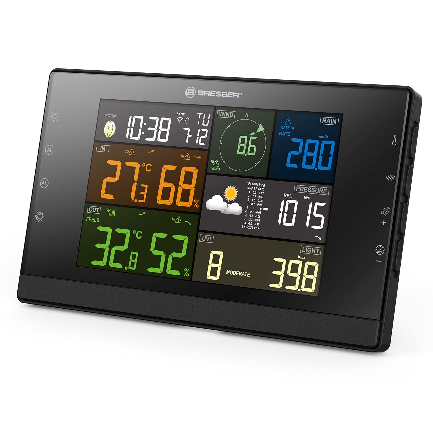 Thumbnail 6 de Bresser Wetterstation Funk mit Außensensor – WLAN-Wettercenter Profi-WSC mit 7‑in‑1-Sensor