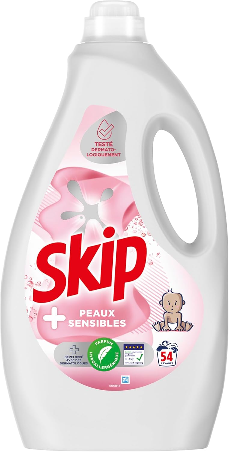 Detalle 2 de Skip Lessive Liquide Peaux Sensibles – 2 x 54 lavages