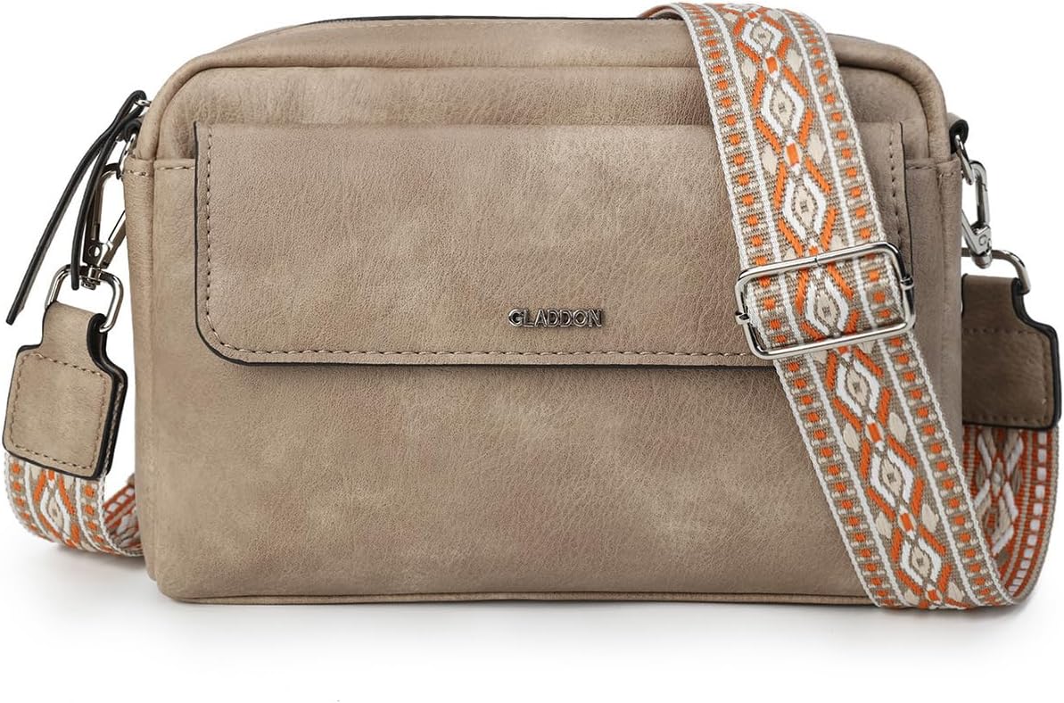 Thumbnail 6 de Gladdon sac bandoulière femme en cuir PU léger et imperméable, petite sacoche avec bandoulière amovible