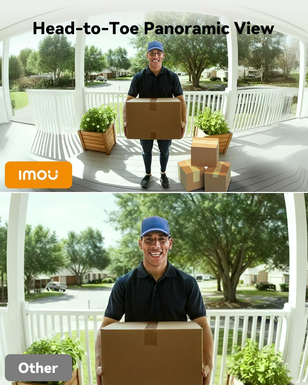 Thumbnail 1 de Imou 4MP Panoramic Doorbell DB3 KIT : sonnette vidéo 2K+ WiFi avec vue panoramique, détection IA des colis