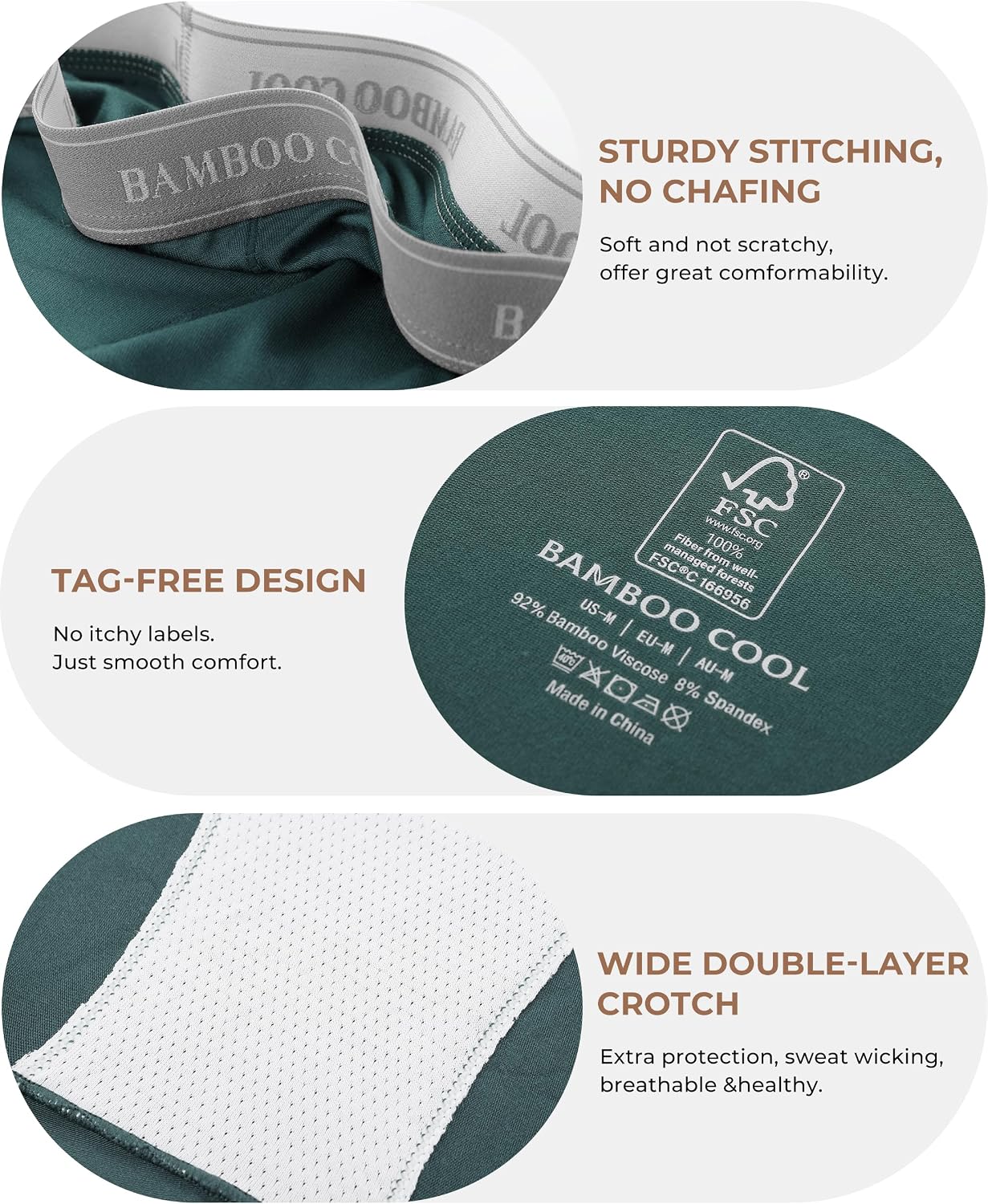 Thumbnail 4 de BAMBOO COOL BoyShorts 5-Pack High Waisted