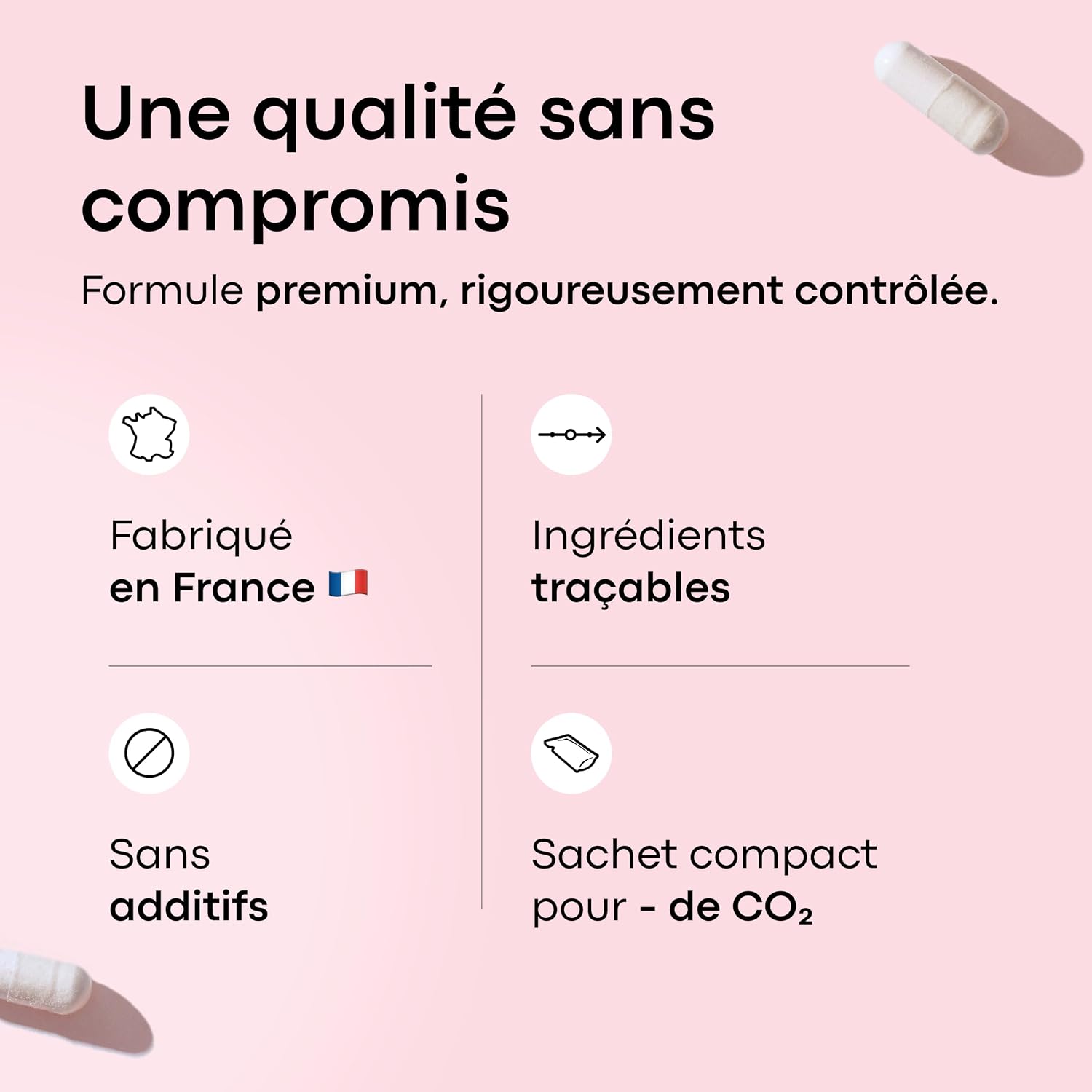 Detalle de NOVOMA Essentials – Biotine avec Sélénium et Zinc (B8) pour accélérer la pousse des cheveux, cure de 2 mois, 60 gélules végétales