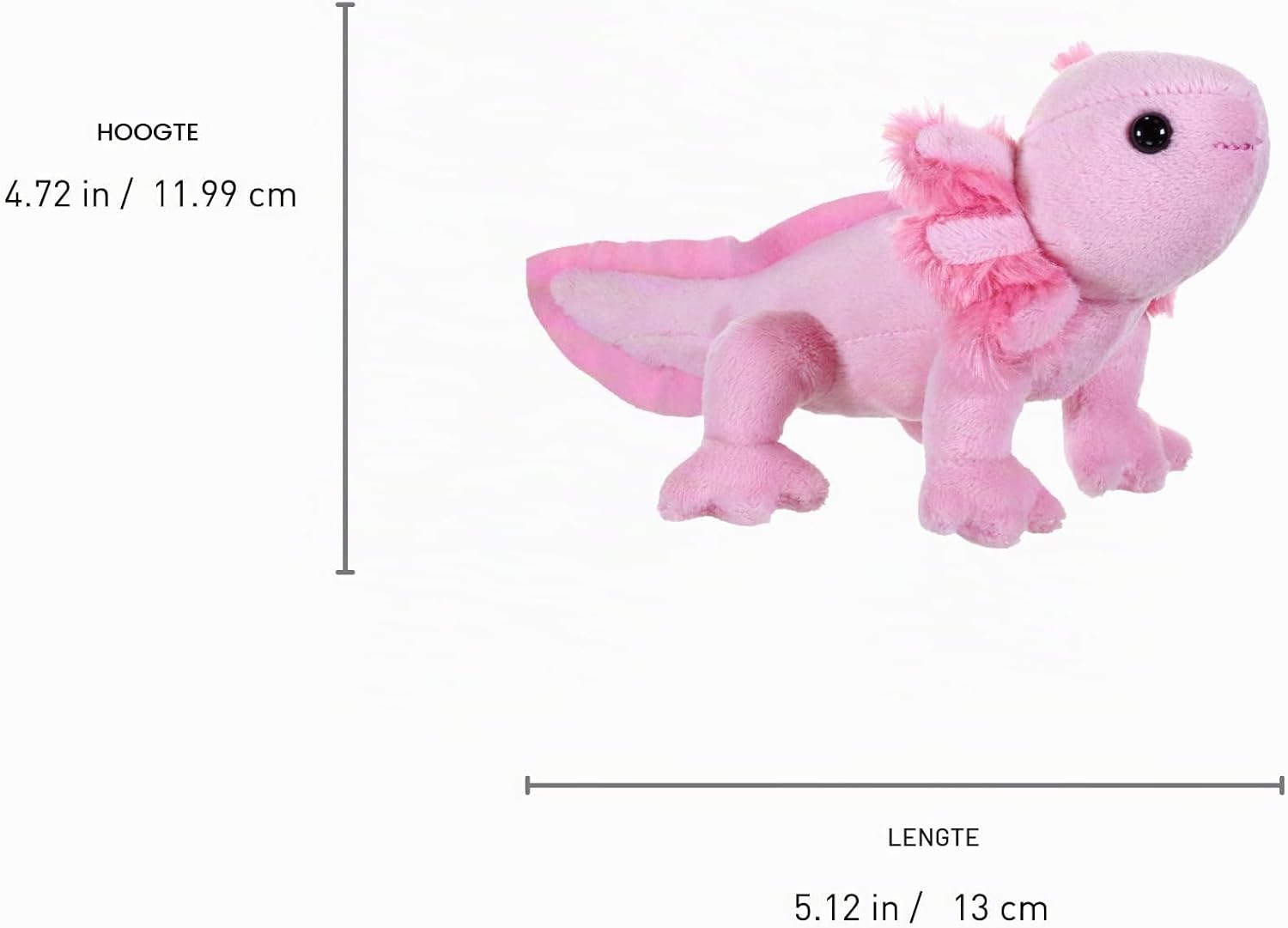 Detalle de Wild Republic Pocketkins Eco Axolotl pluche dier van 12 cm