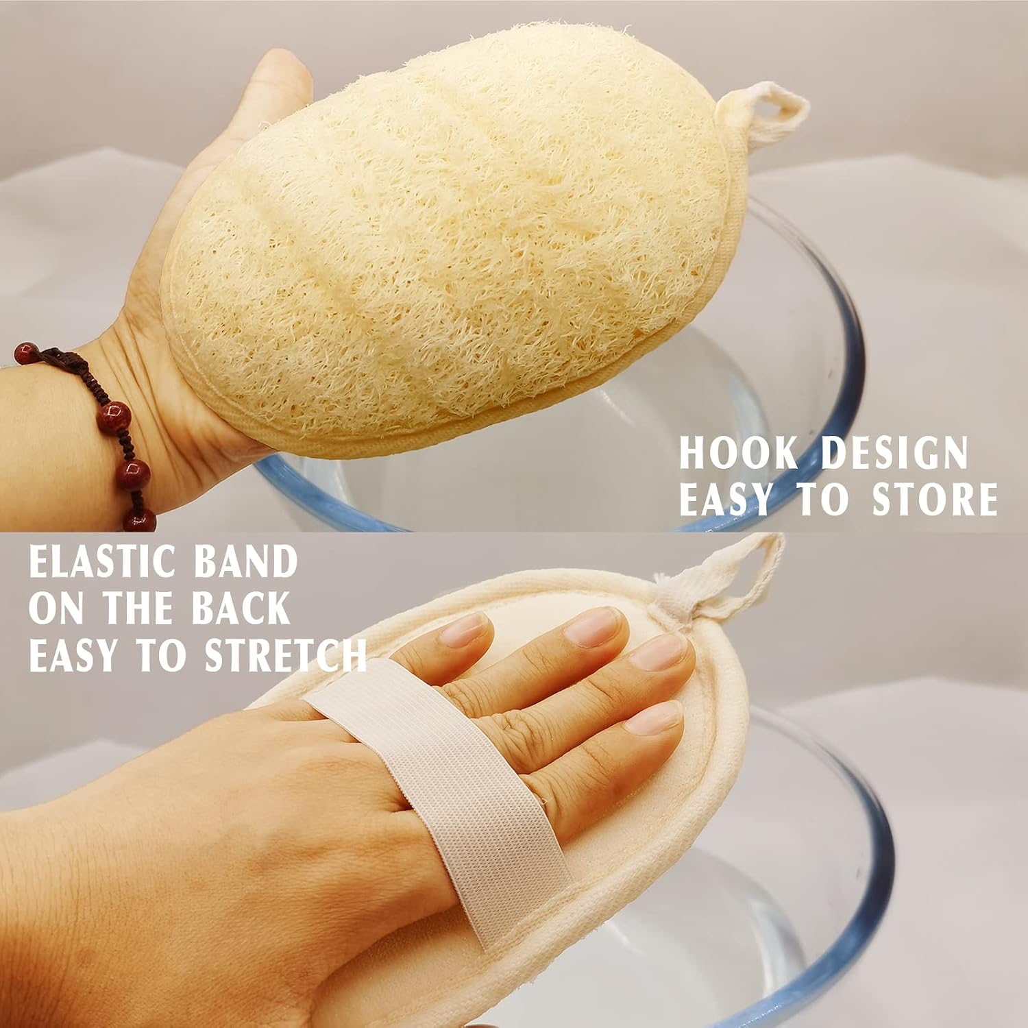 Detalle de Natural Loofah Sponge Exfoliating 3-Pack