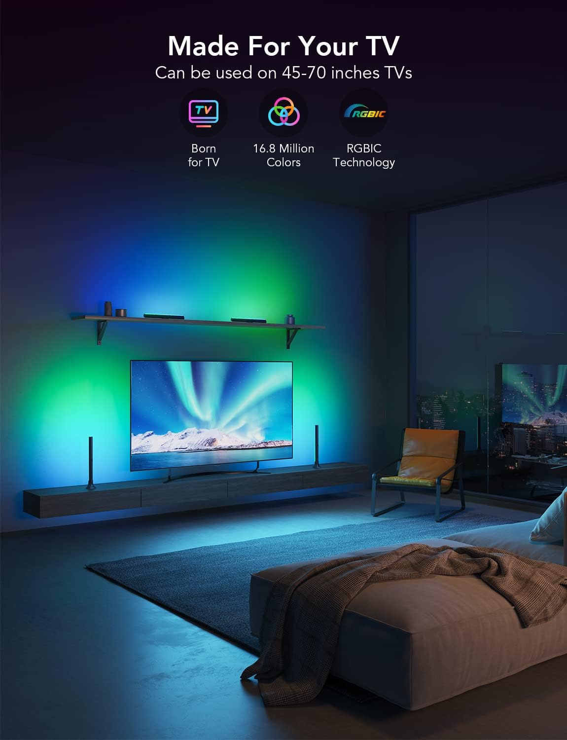 Detalle de Govee RGBIC TV Light Bars 38cm WiFi