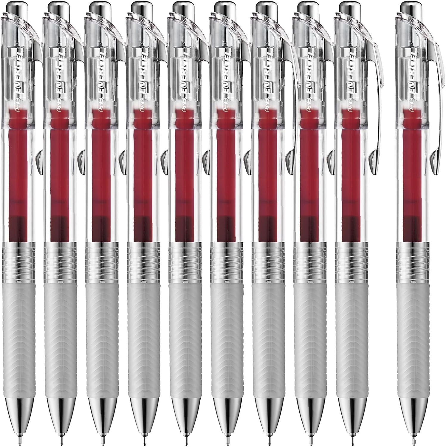 Detalle 2 de ぺんてる エナージェル インフリー BLN74TL-S3 ゲルインキボールペン 0.4mm ターコイズブルー 10本
