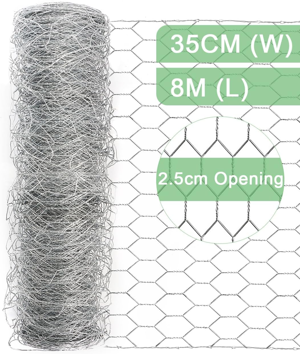 Thumbnail 1 de Hühnerdraht Hasendraht Verzinkt Silber 42×600 cm