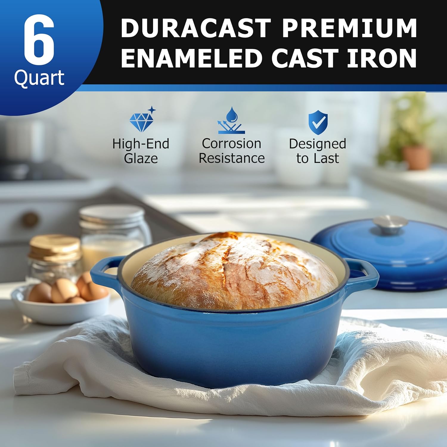 Thumbnail 1 de Mueller 6qt Enameled Cast Iron Dutch Oven 🍲